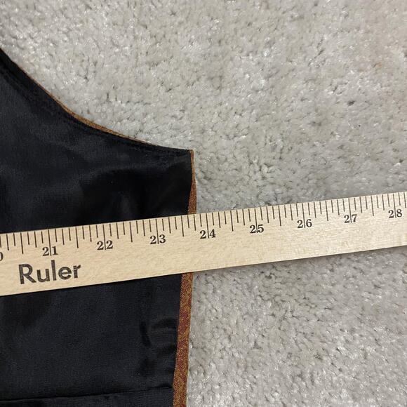 Wah Maker Vest Mens XL Brown Gold Brocade Formal Western Frontier USA Waistcoat - Picture 6 of 8